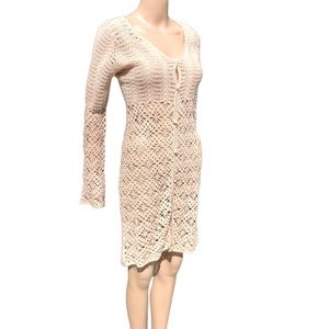 Cream color crochet jacket Sz m